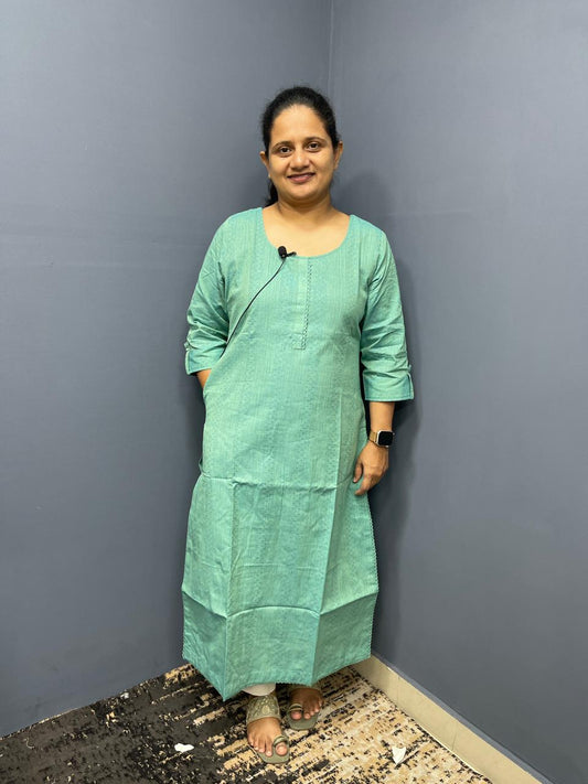 Handloom cotton kurthi M124