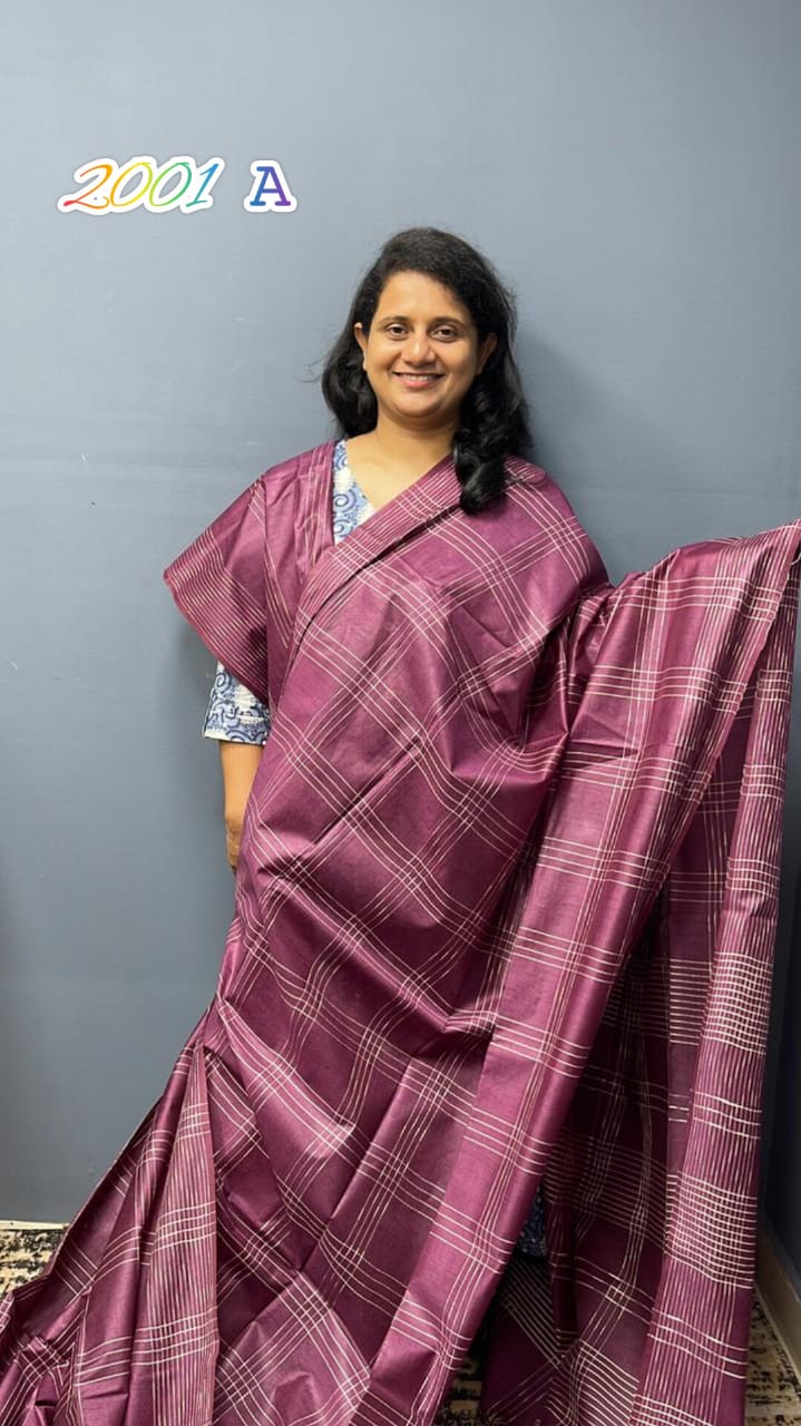 Semi Tusser Silk Saree 2001