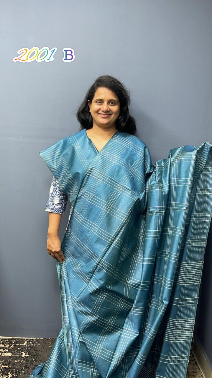 Semi Tusser Silk Saree 2001