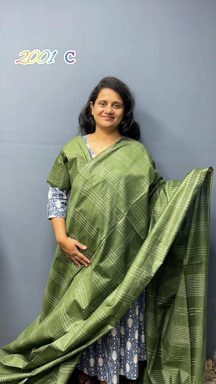 Semi Tusser Silk Saree 2001