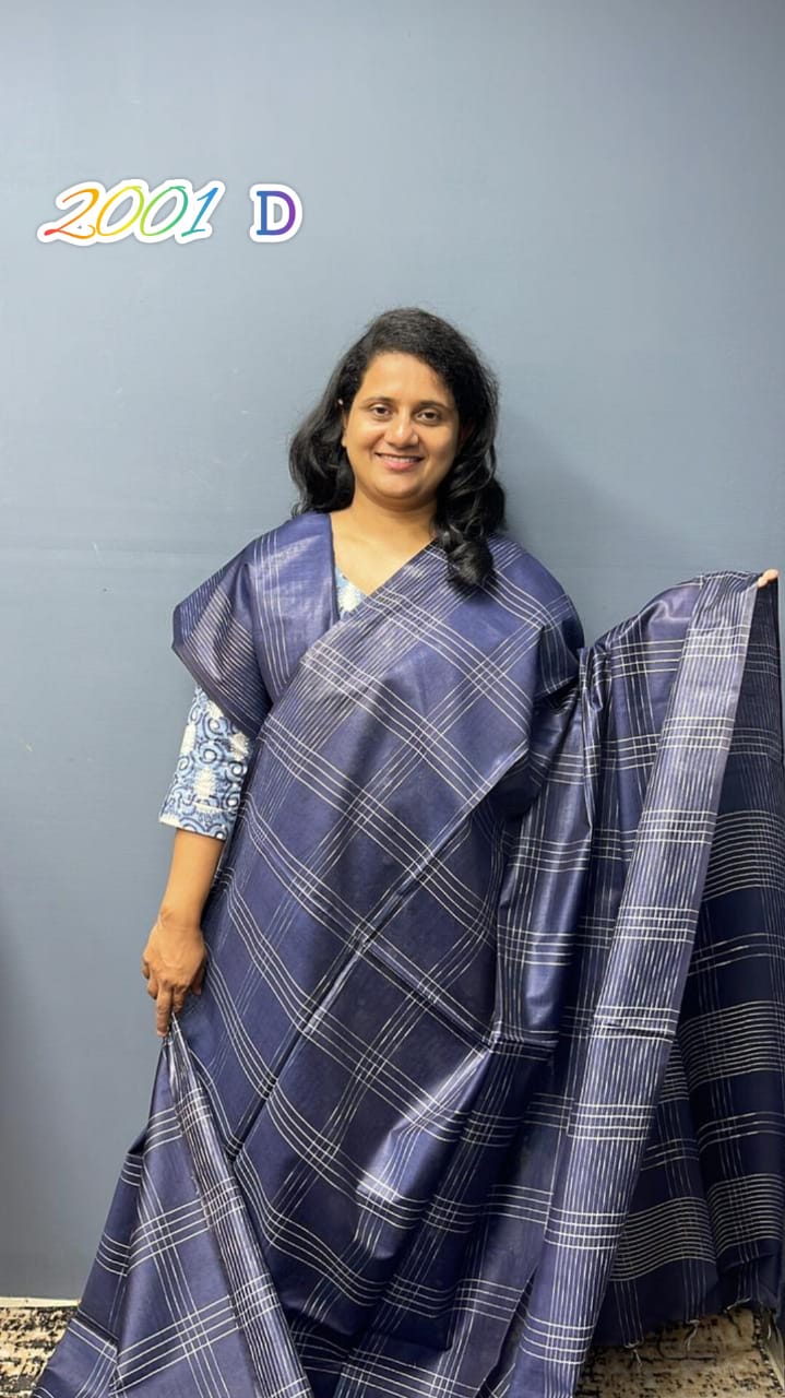 Semi Tusser Silk Saree 2001