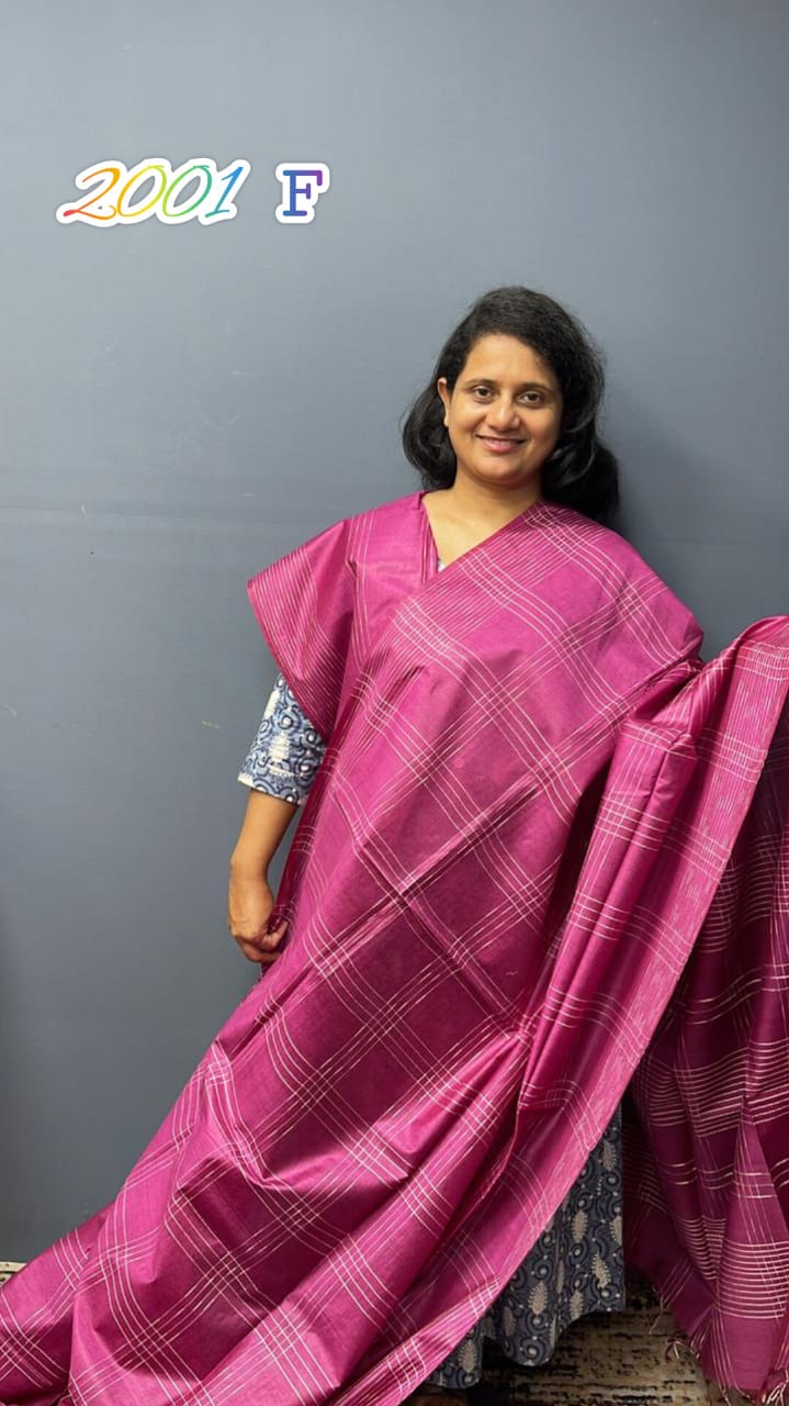 Semi Tusser Silk Saree 2001