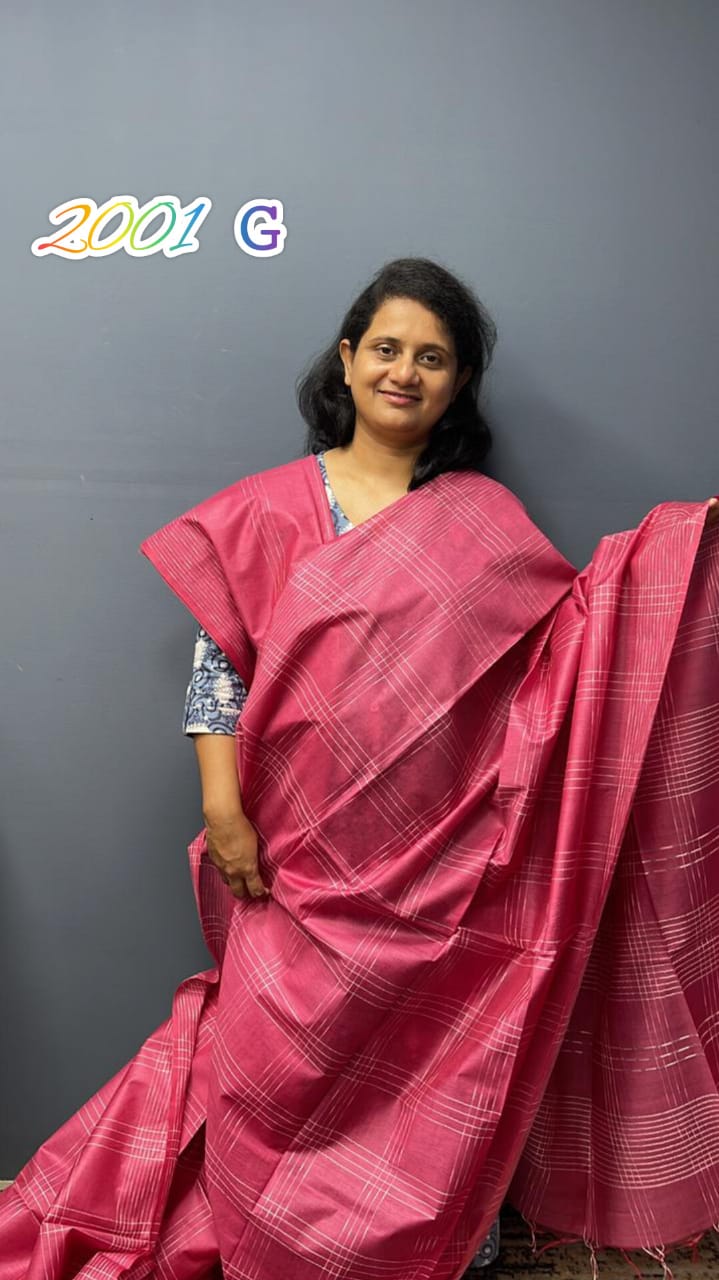 Semi Tusser Silk Saree 2001