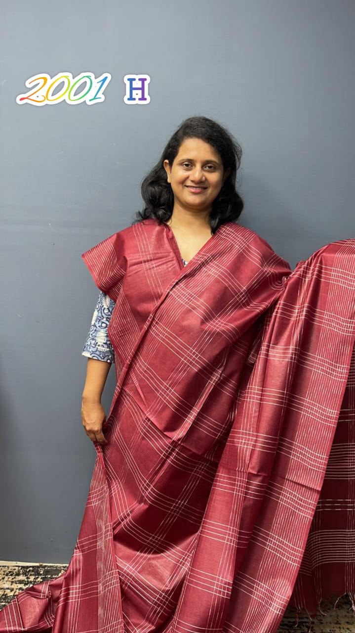 Semi Tusser Silk Saree 2001