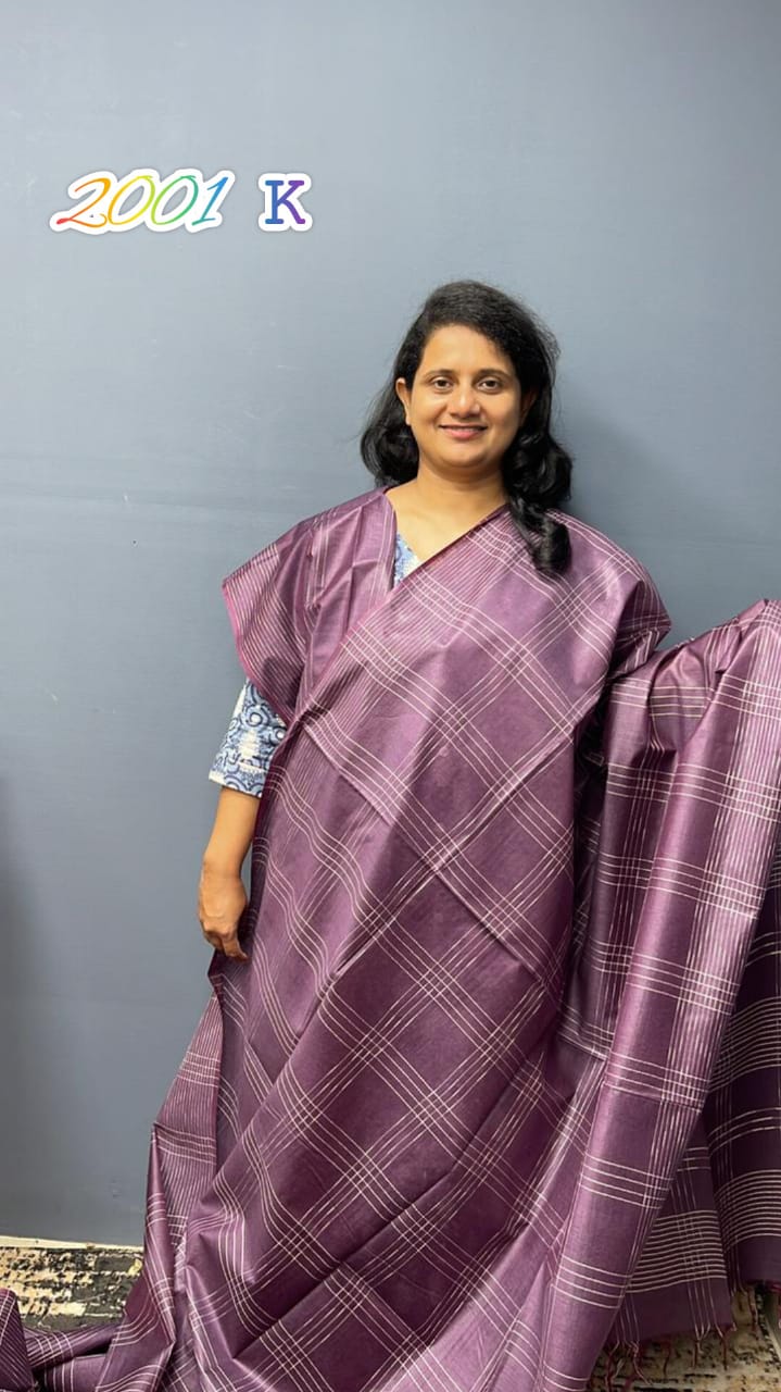 Semi Tusser Silk Saree 2001