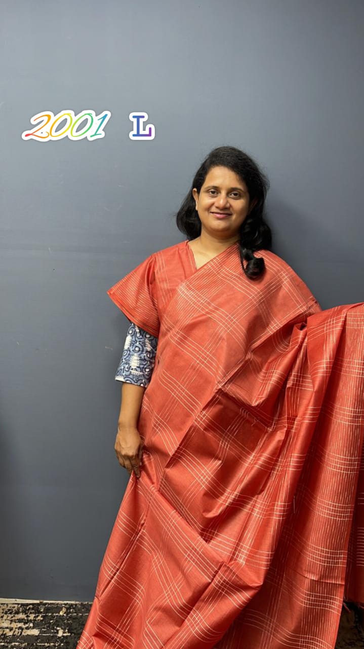 Semi Tusser Silk Saree 2001