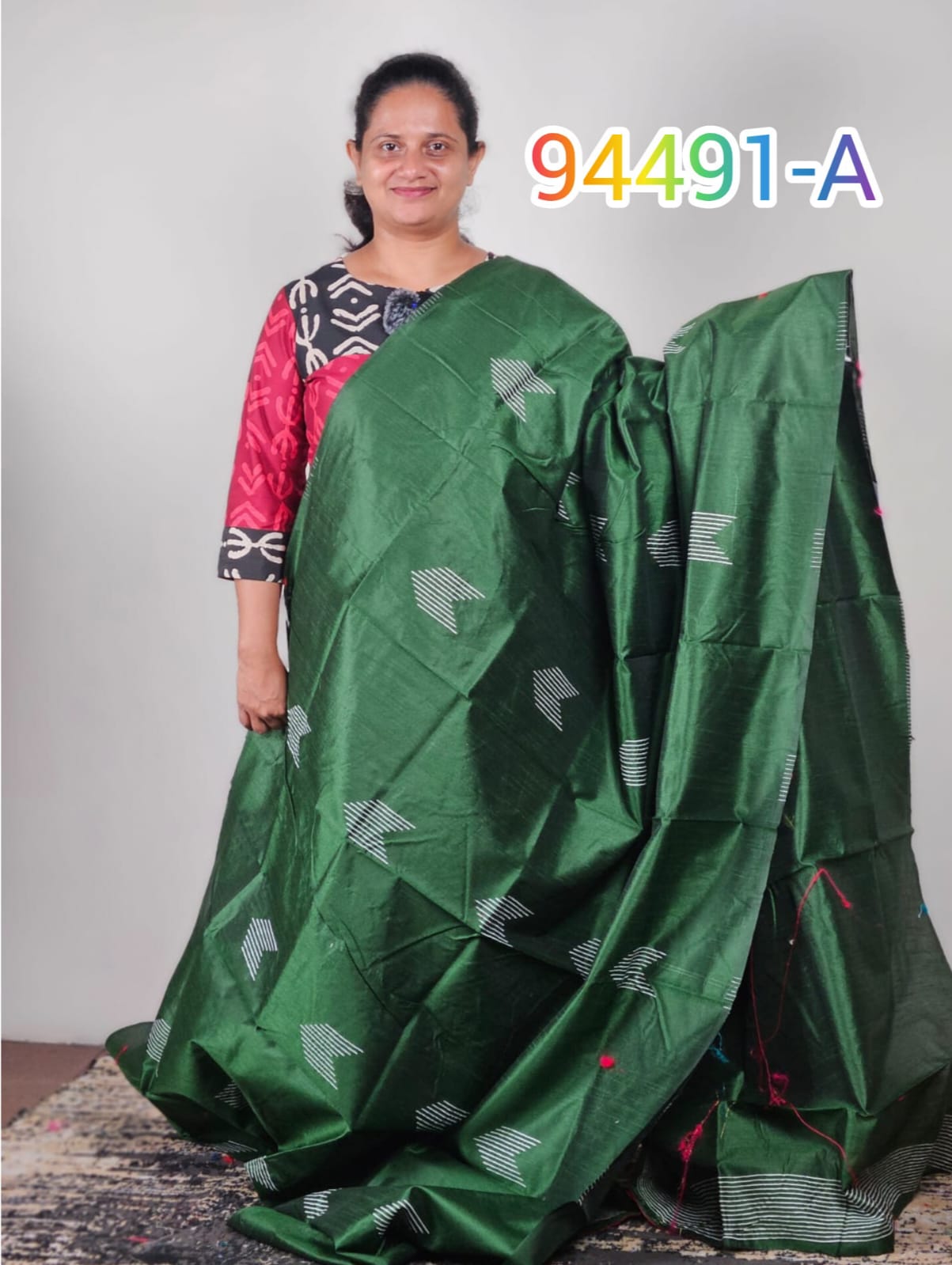 Semi Silk Sarees 94491