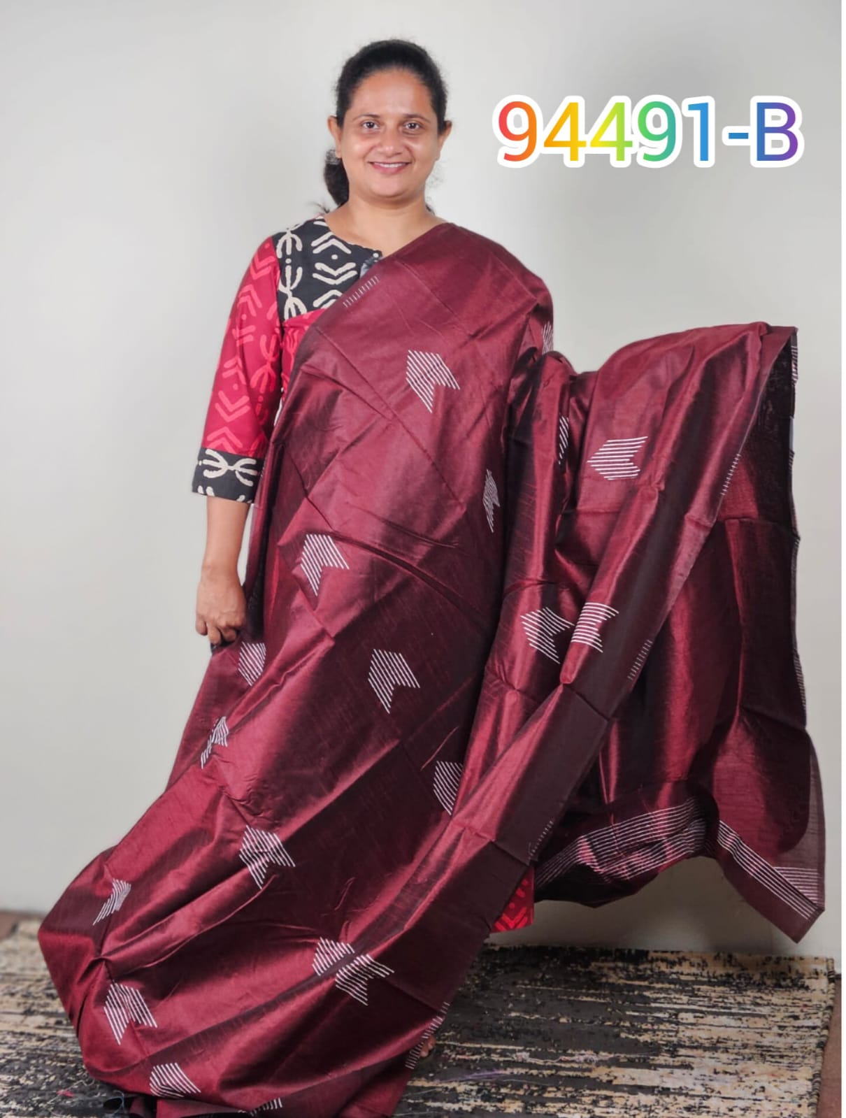 Semi Silk Sarees 94491