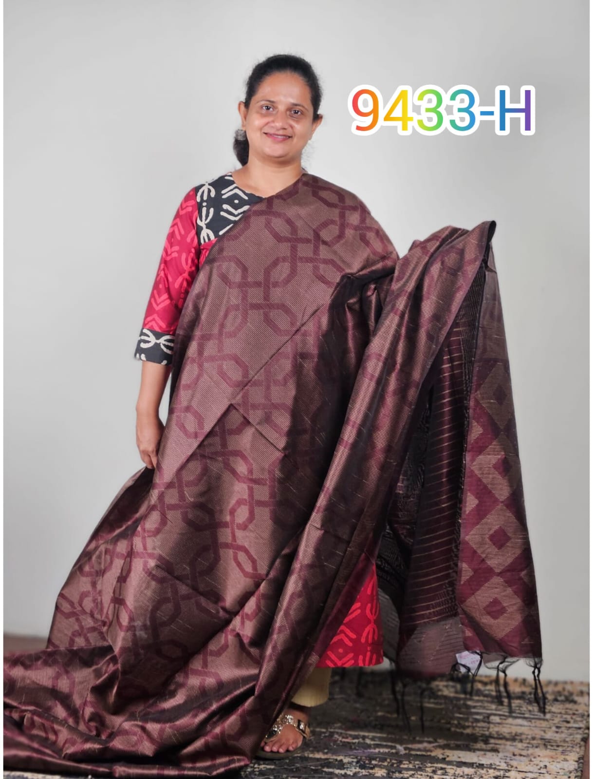 Semi Silk Sarees 9433