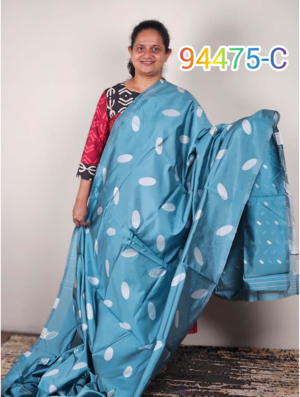 Litchi silk sarees 94475