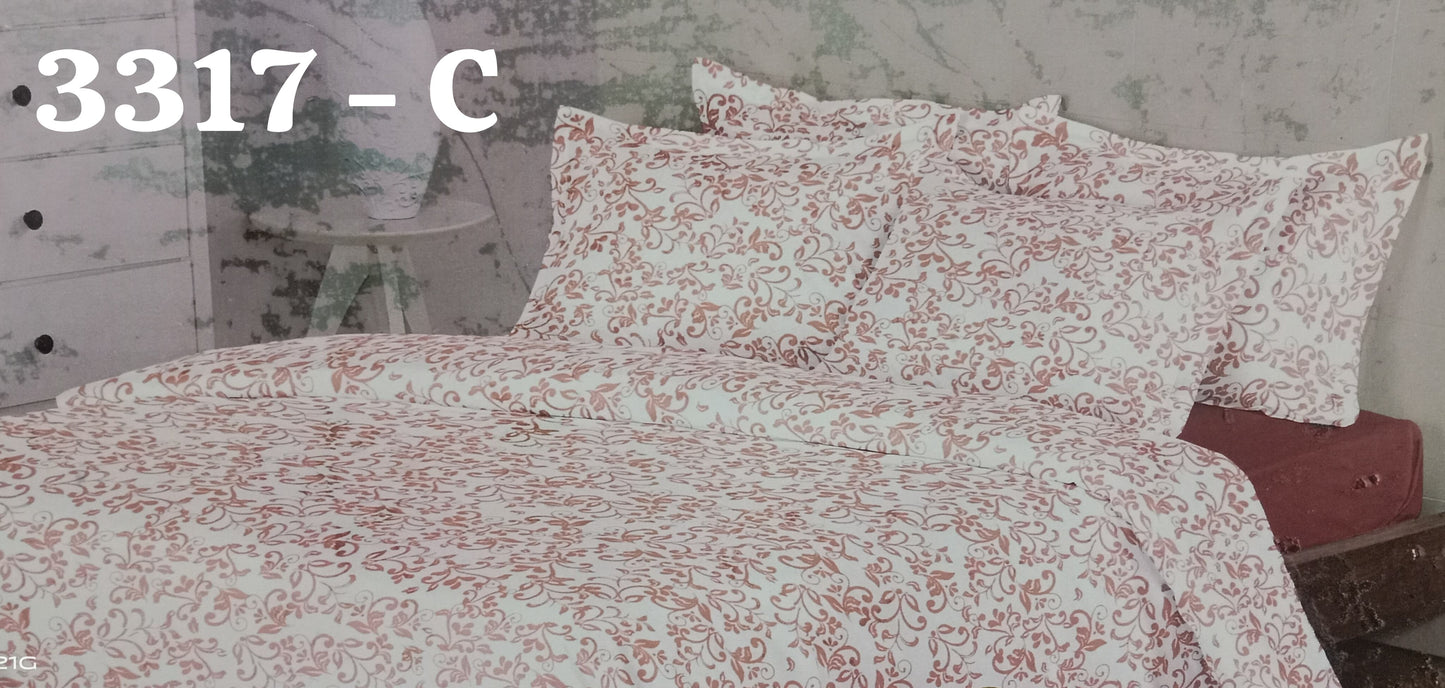 100% Cotton King Size Bedsheet 2.74 mtr X 2.74 mtr Code: 3317