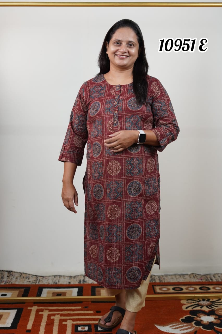 Kantha cotton daily wear kurthi 10951