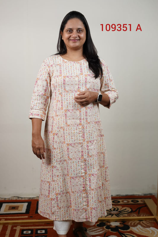 Cotton Linen Kurthi 109351