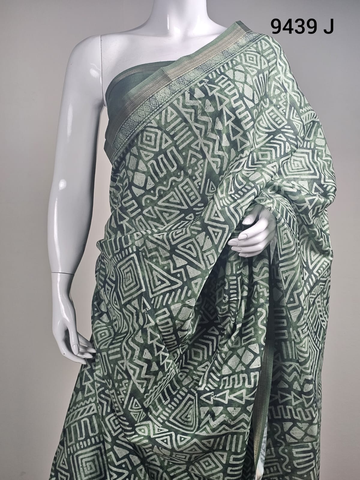 Cotton digital print Sarees 9439