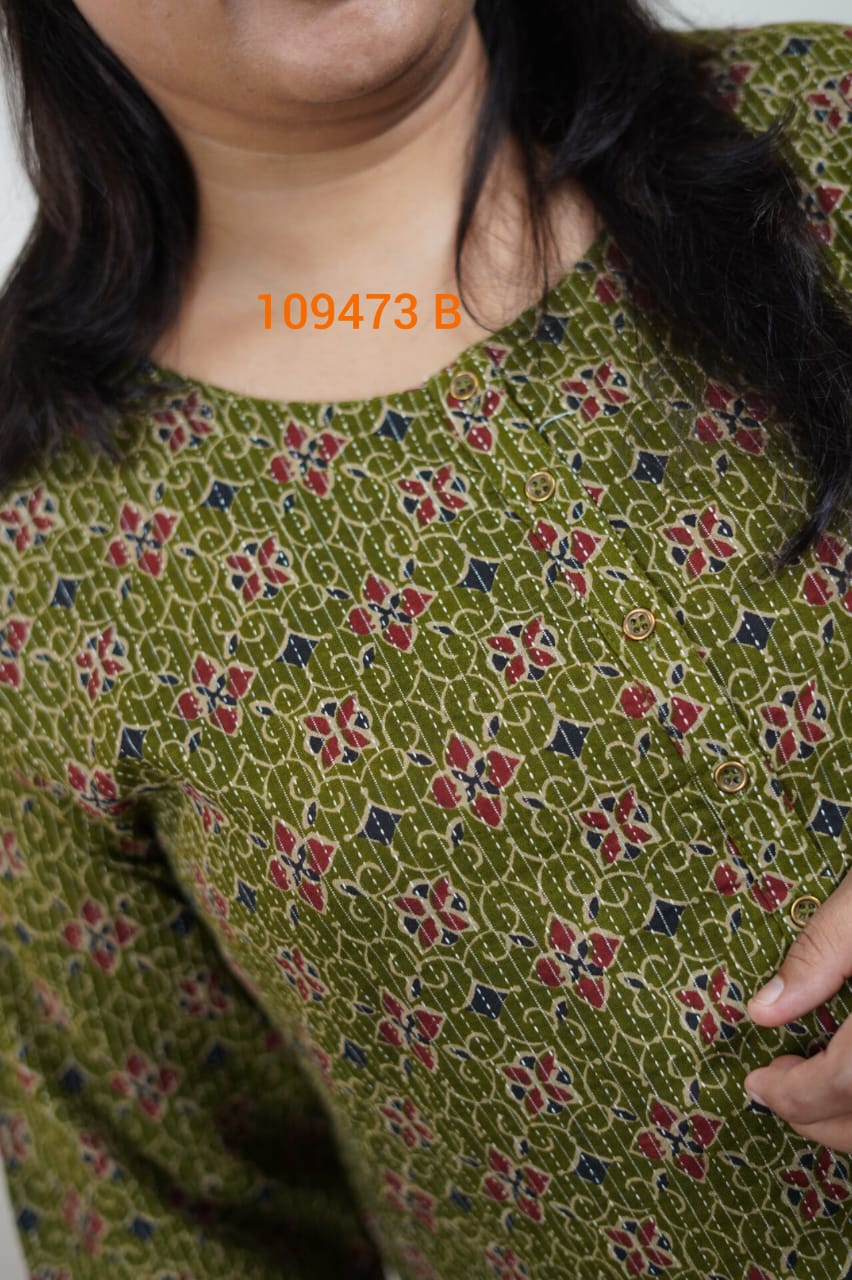 Kantha cotton kurthi collection 109473