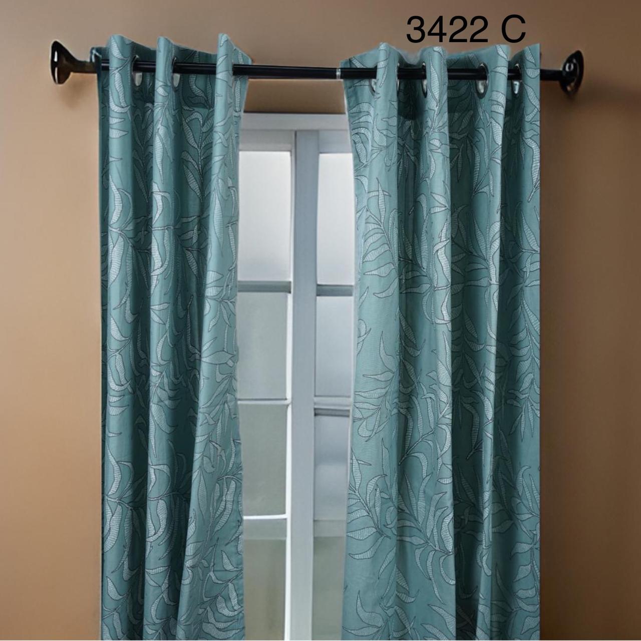 Door Curtain | Ring Curtain | 100% Cotton | 7ft X 4ft | Single Piece |Code 3422