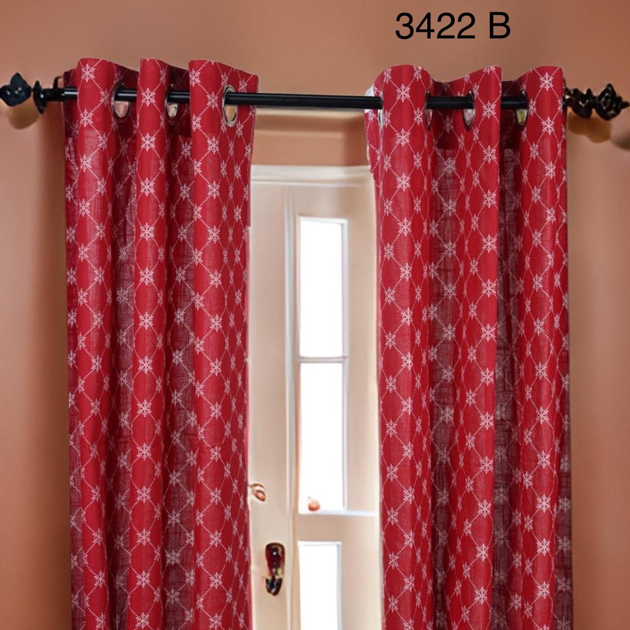 Door Curtain | Ring Curtain | 100% Cotton | 7ft X 4ft | Single Piece |Code 3422