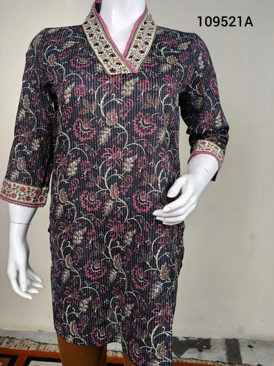 Cotton short top kurthi 109521