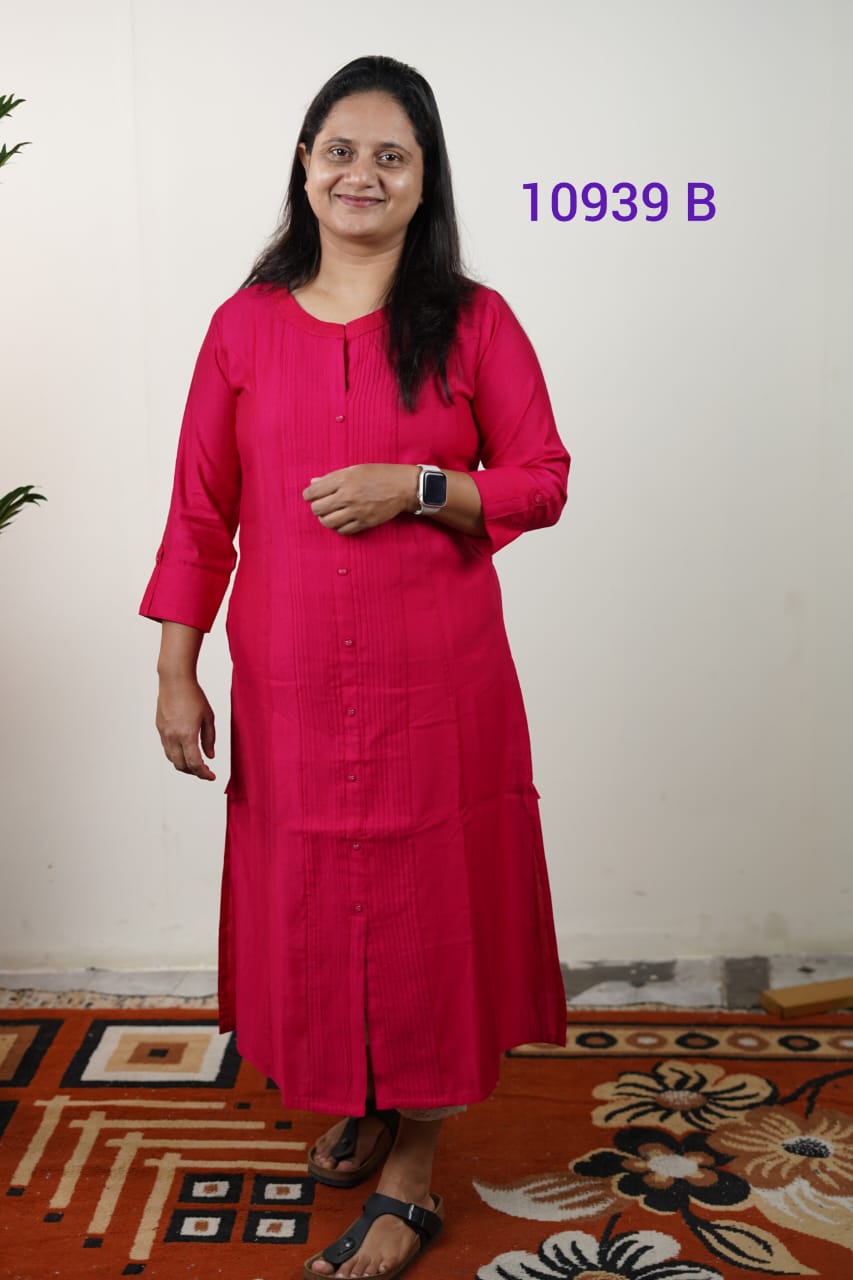 Rayon Pintuck Kurthi 10939