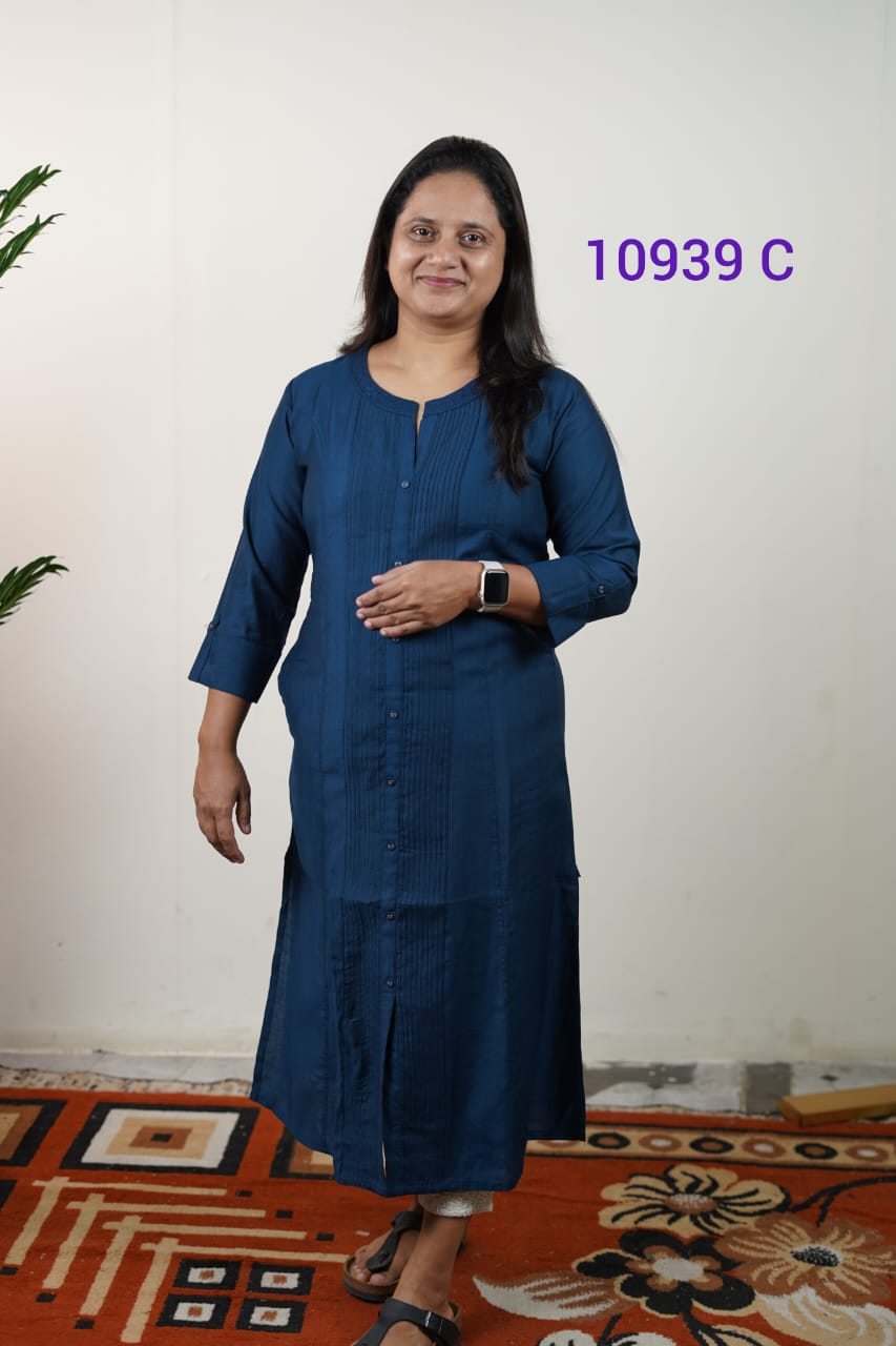 Rayon Pintuck Kurthi 10939