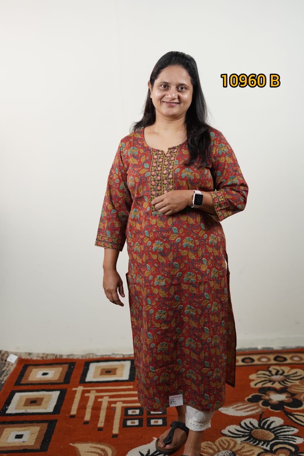 Printed cotton daily wear kurthi 10960