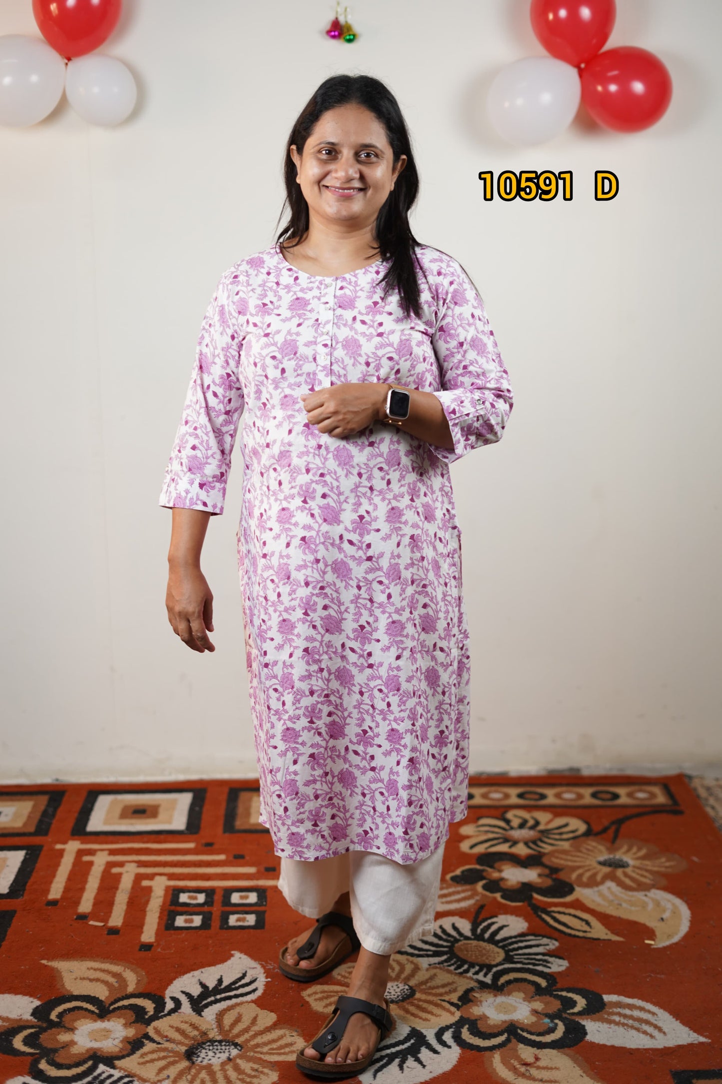 Printed cotton daily wear kurthi 10591