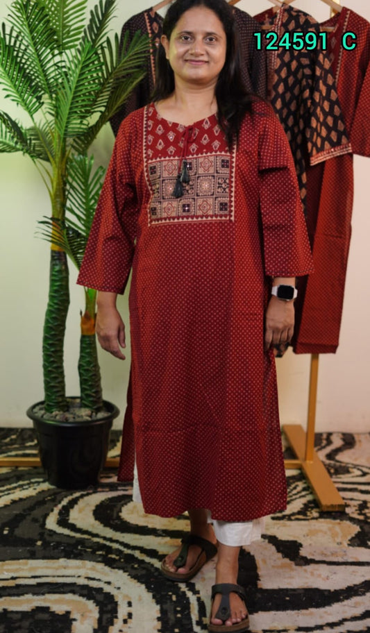 Cotton Kurthi Collections 124591