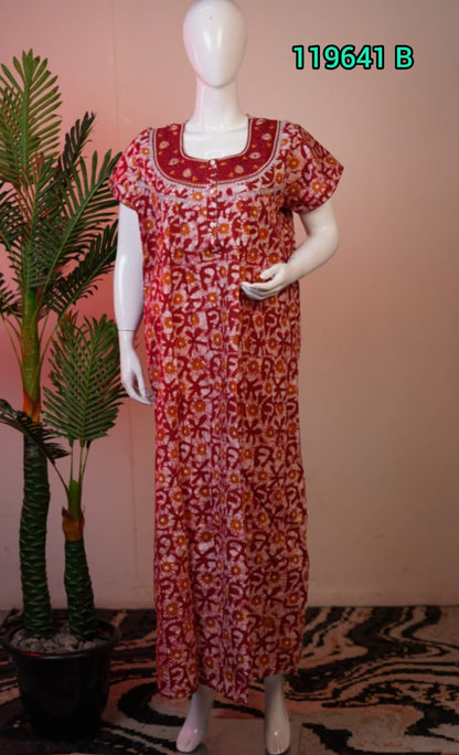 Cotton Batik Print  Nighties 119641