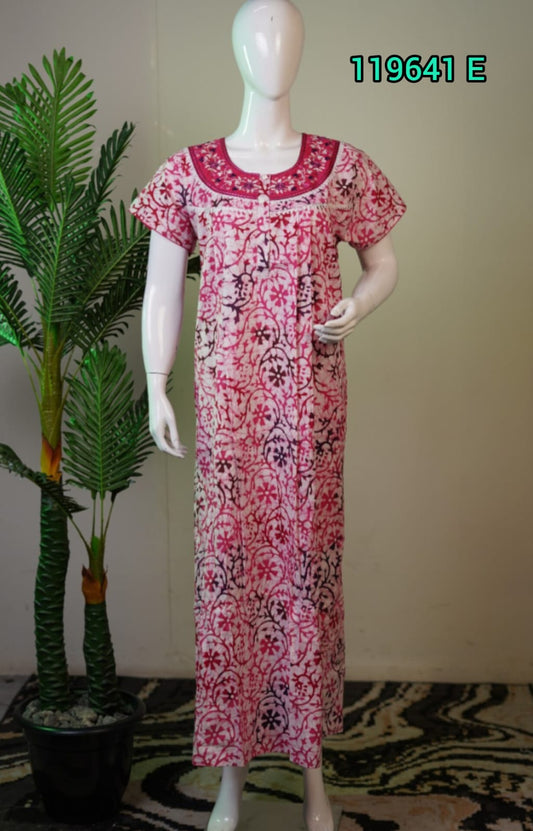 Cotton Batik Print  Nighties 119641