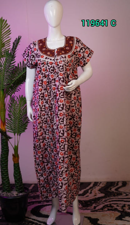 Cotton Batik Print  Nighties 119641
