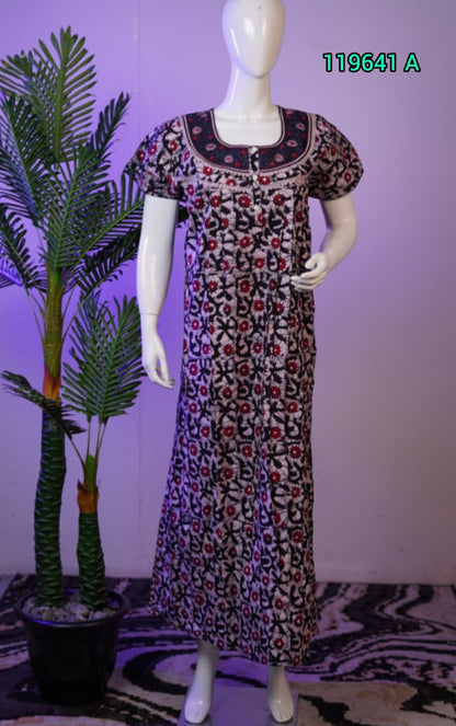 Cotton Batik Print  Nighties 119641
