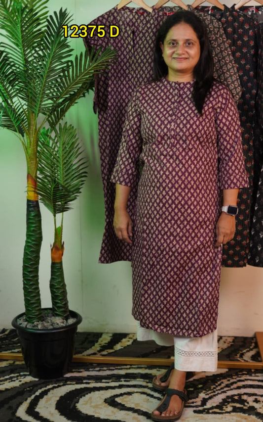 Cotton Kurthi Collections 12375