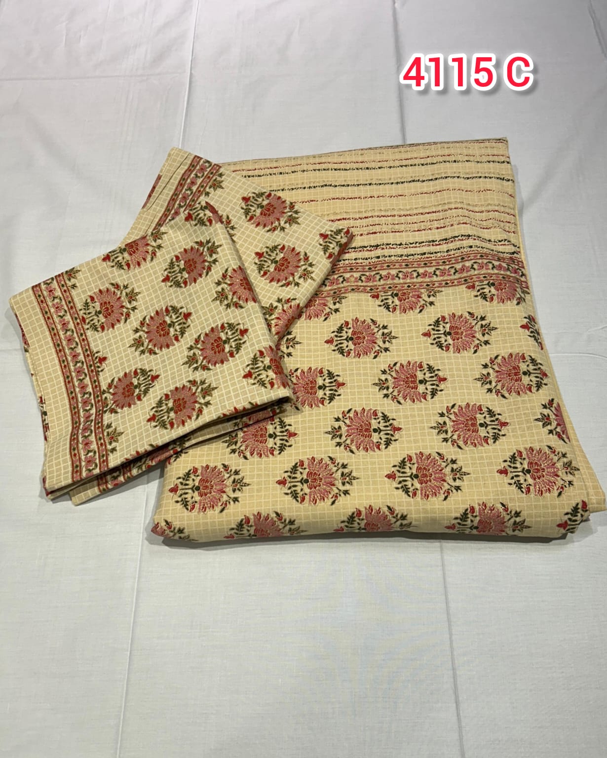 Jaipur Cotton Queen Size Bedsheet | Search Code 4115