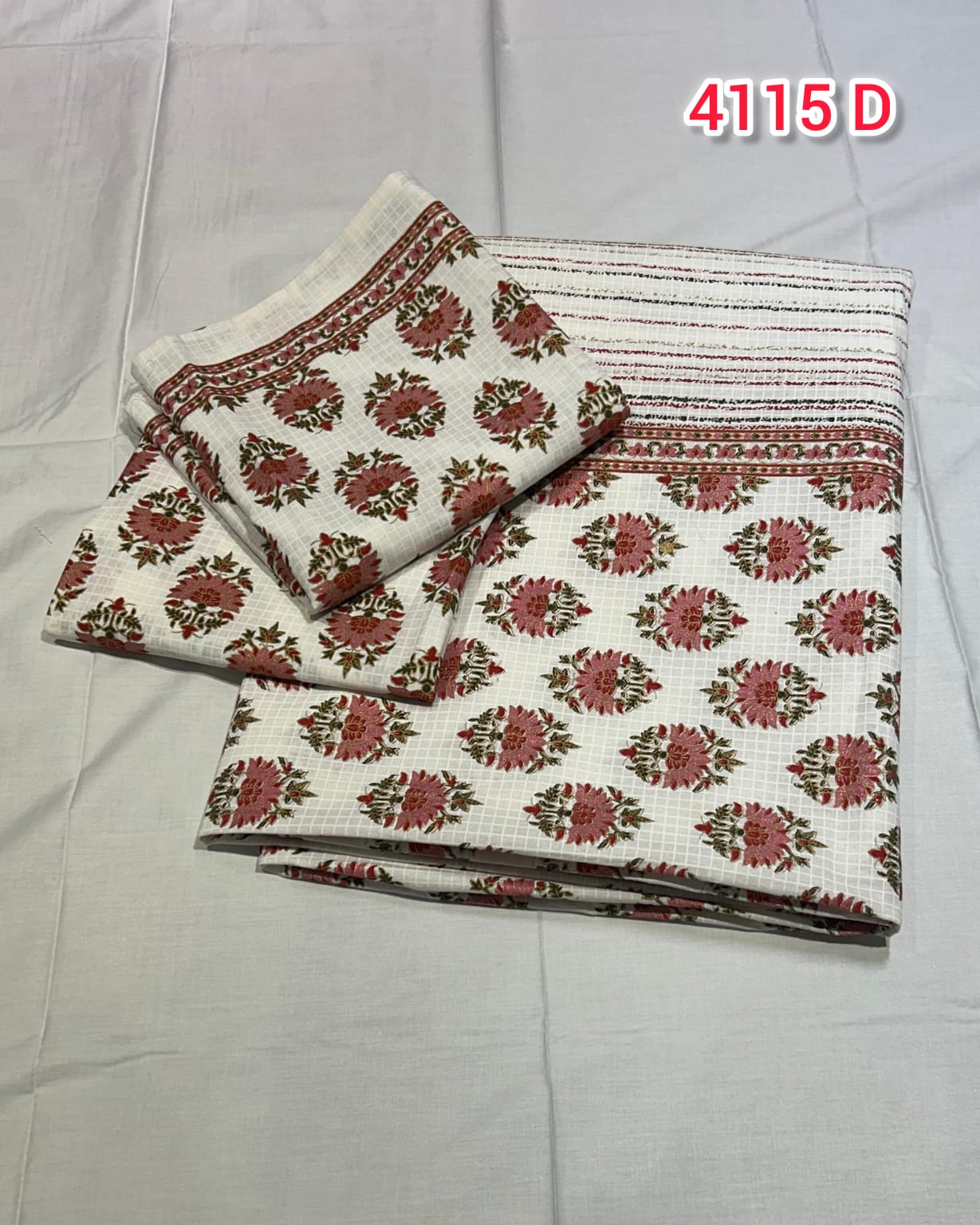 Jaipur Cotton Queen Size Bedsheet | Search Code 4115