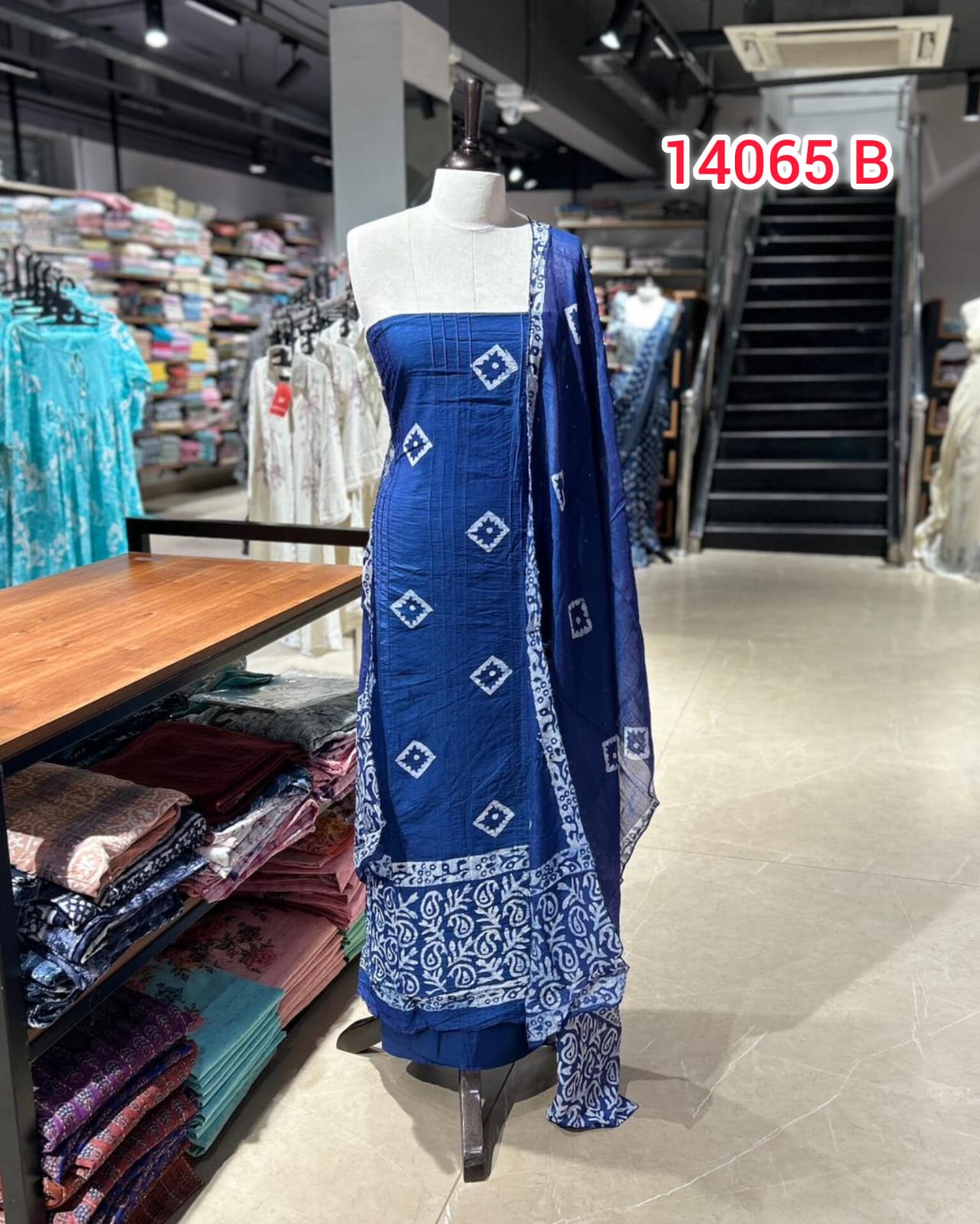 Soft Cotton Fabric Unstitched Salwar Set    | Search Code 14065