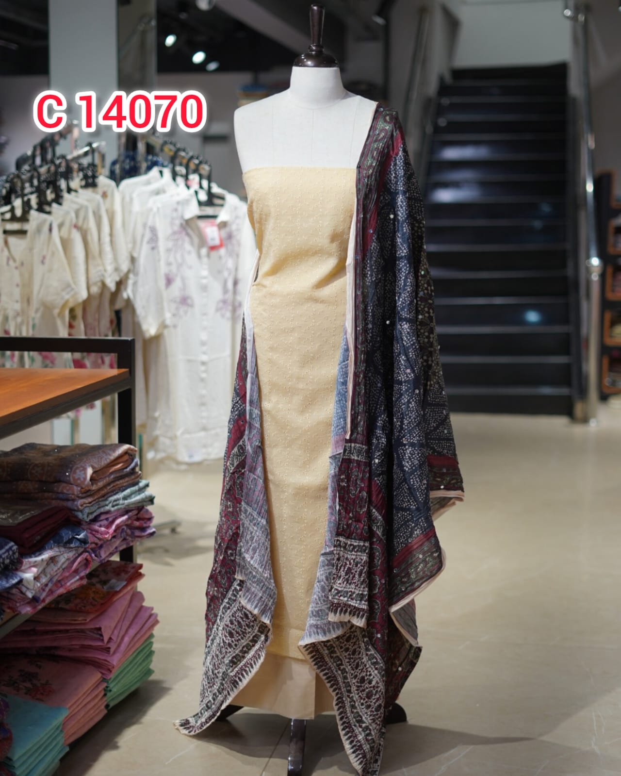 Hakoba Fabric Unstitched Salwar Set | Search Code 14070