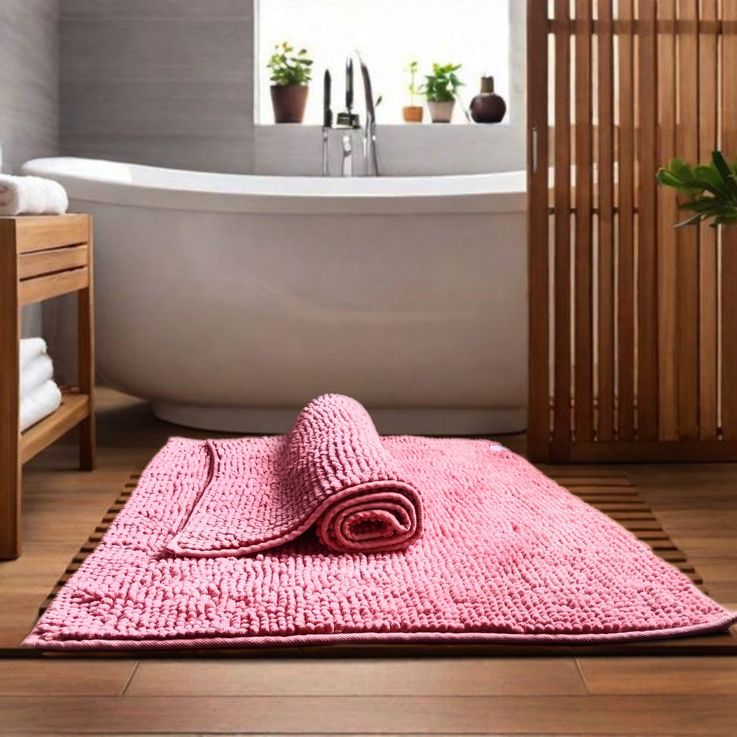 Popcorn Textured Bath Rug / Bath Mats  90 CM X 60 CM   Code : 3688