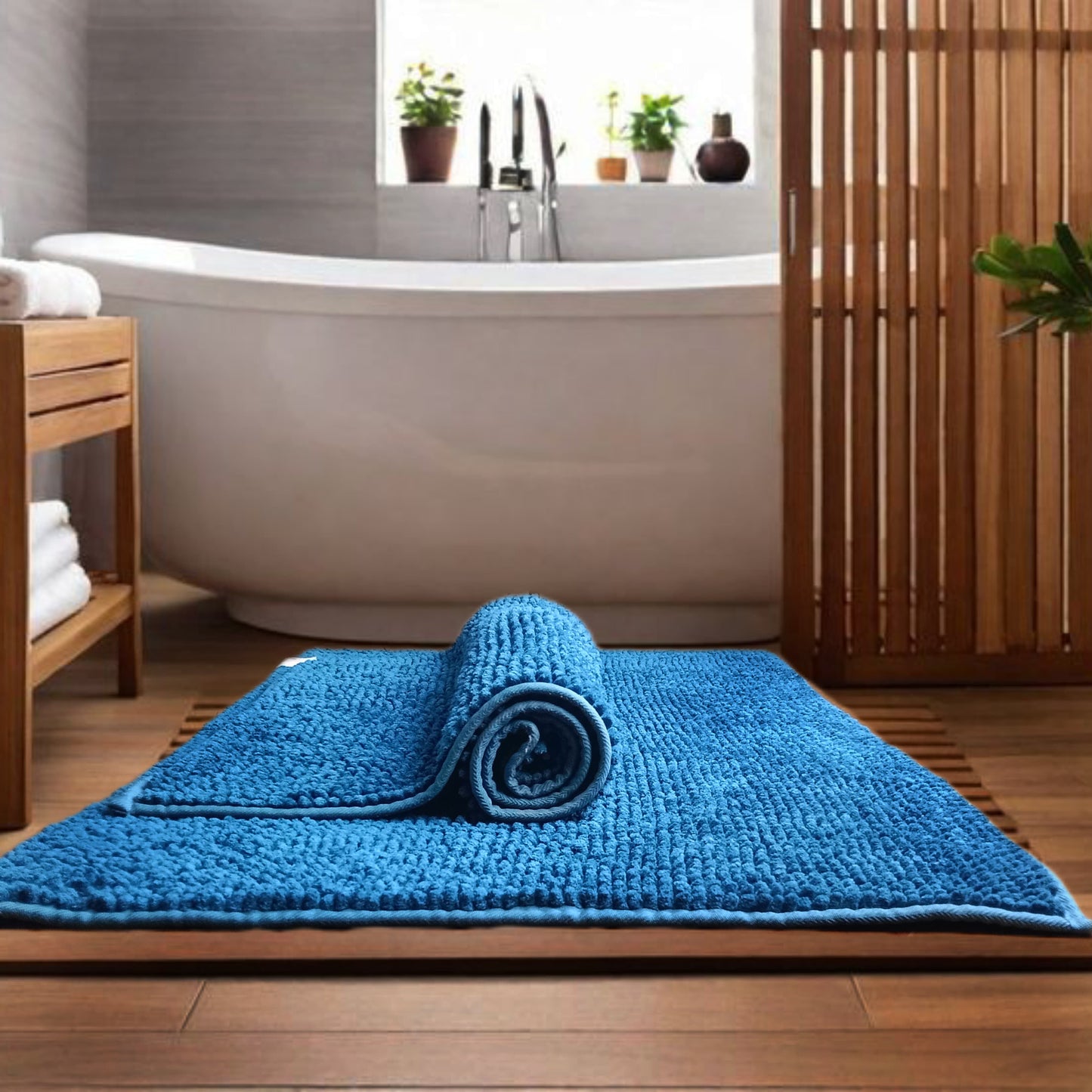 Popcorn Textured Bath Rug / Bath Mats  90 CM X 60 CM   Code : 3688