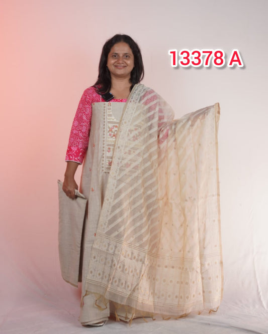 Chandheri Silk Unstitched Salwar Suits 13378