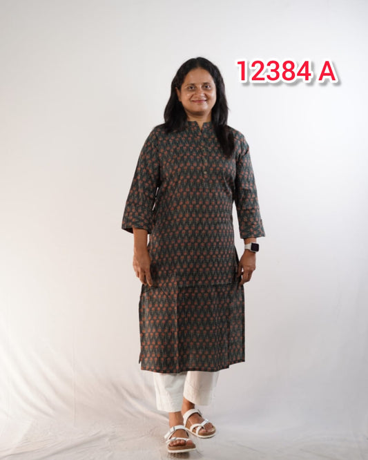 Kantha Cotton Daily Wear Kurthi Collections 12384
