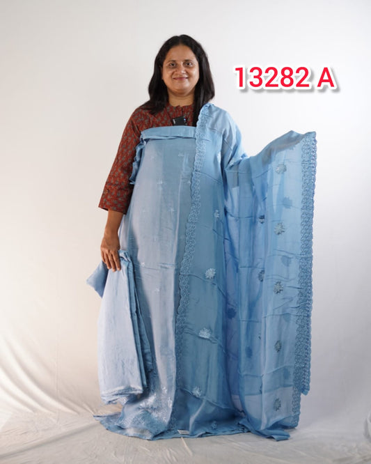 Soft Organza Unstitched Salwar Suits 13282