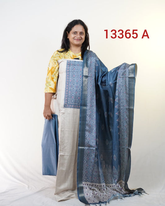 Semi Tussar UnStitched salwar Suits 13365