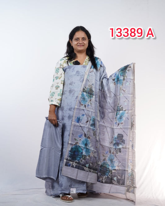 Tissue Chandheri Unstitched Salwar Suits 13389
