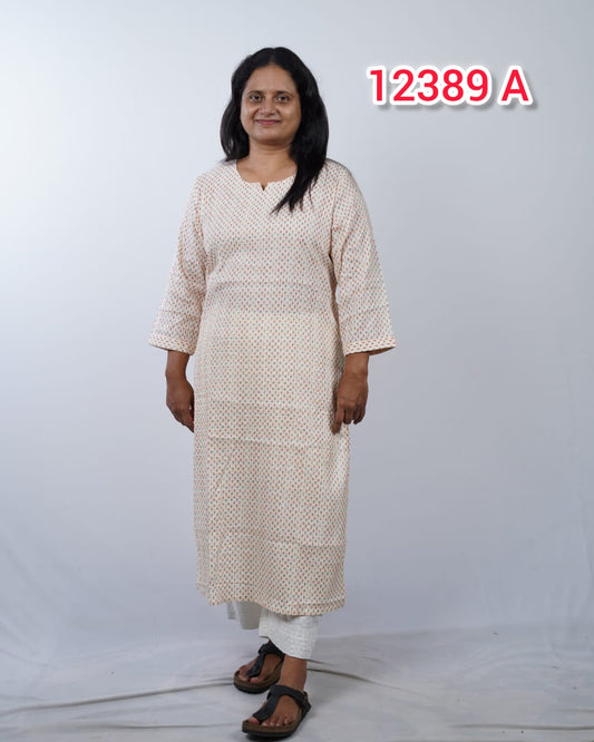 Pintuck Daily Wear Kurthi Collections –  All-Day Comfort | Code: 12389