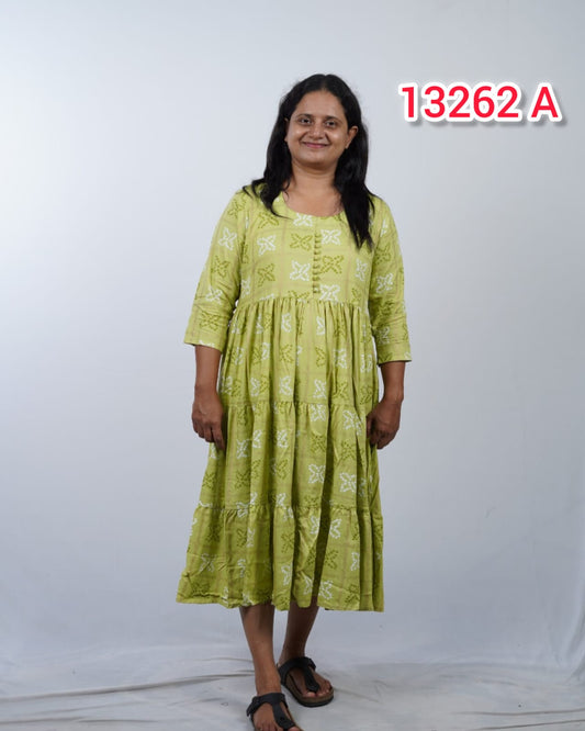 Rayon Frock Model Kurthi Collections – Soft & Comfort | Code: 13262