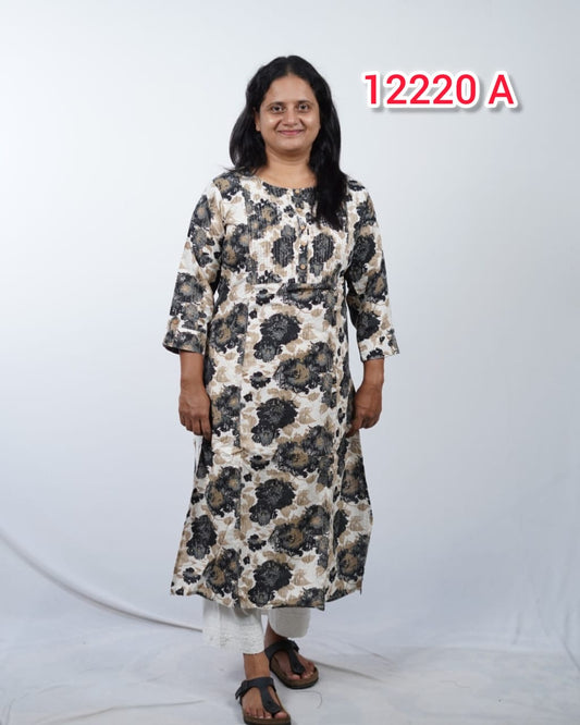 Cotton Daily Wear Kurthi  (Code: 12220)