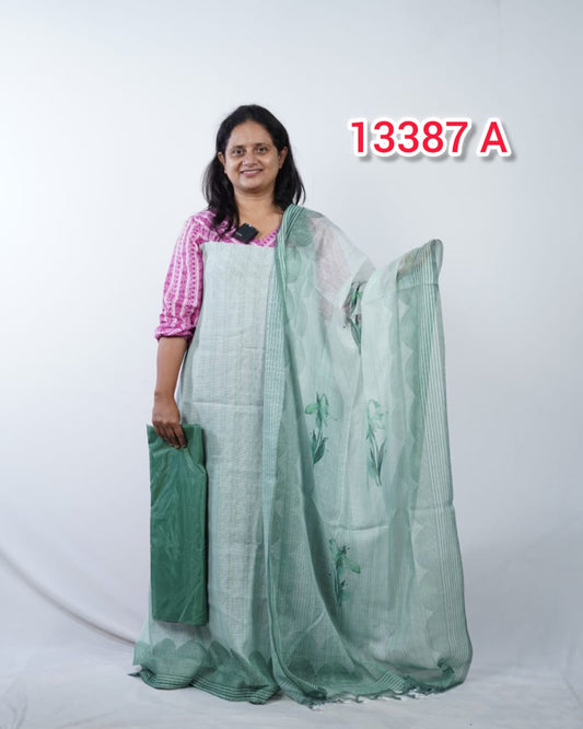 Net Cotta with Digital Print Salwar Suits 13387