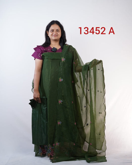 Vichithra Silk Unstitched Salwar Suits 13452