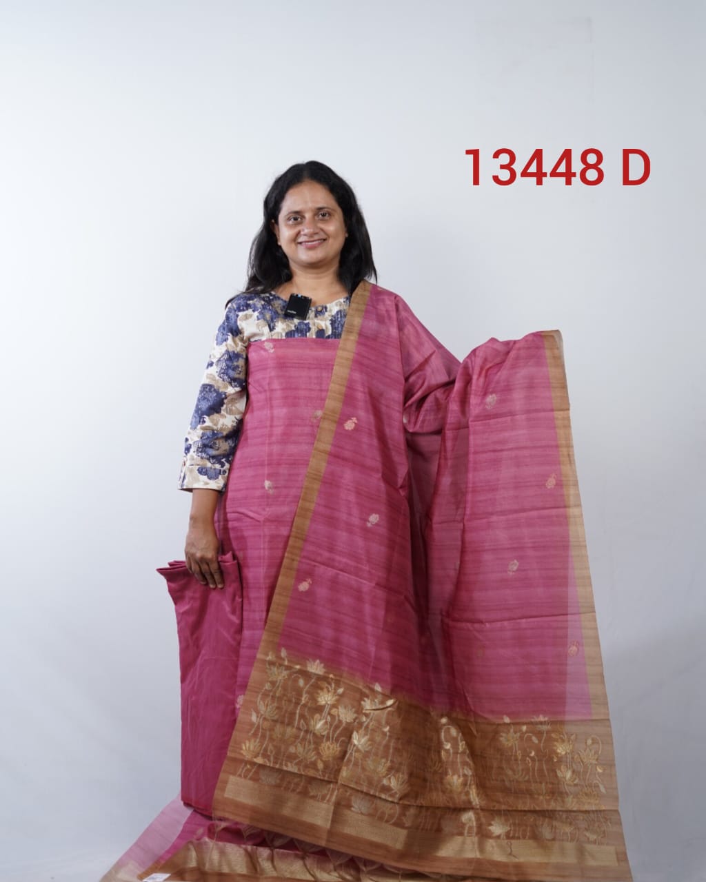 Semi Chandheri Unstitched Salwar suits 13448