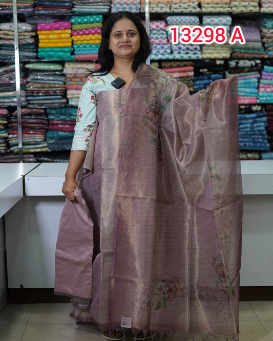 Tissue Chandheri Unstitched Salwar Suits 13298